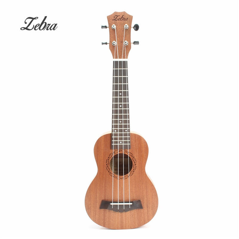 Zebra Spring 21 inch 15 Frets Mahogany Soprano Ukulele Guitar Sapele Rosewood 4 Strings Hawaiian Guitar Musical Instruments