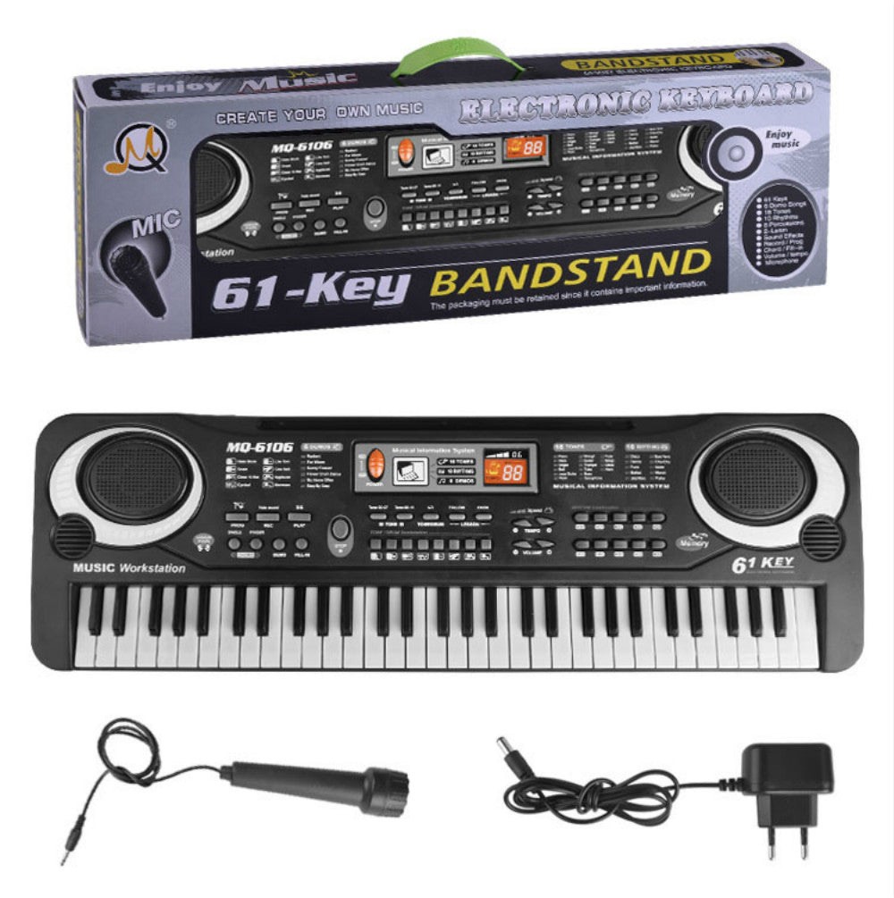 61 Keys Electronic Piano Keyboard with Microphone Toys Kids Early Learning